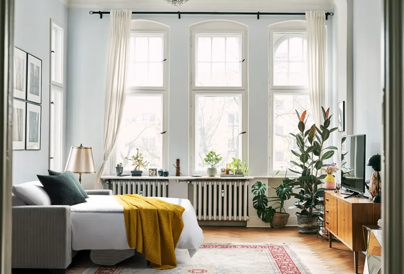 London 2.5 Seater Sofa Bed Grey Velvet Corduroy