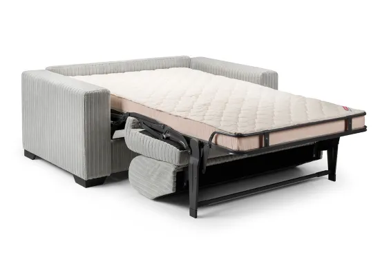 London 2.5 Seater Sofa Bed Grey Velvet Corduroy London 2.5 Seater Sofa Bed Grey Velvet Corduroy