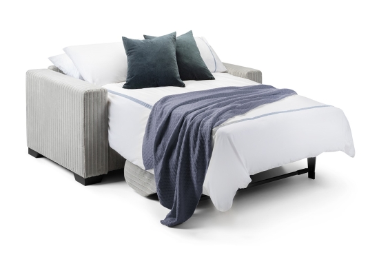 London 2.5 Seater Sofa Bed Grey Velvet Corduroy