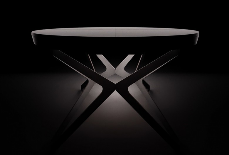 Biground, extendable round dining table