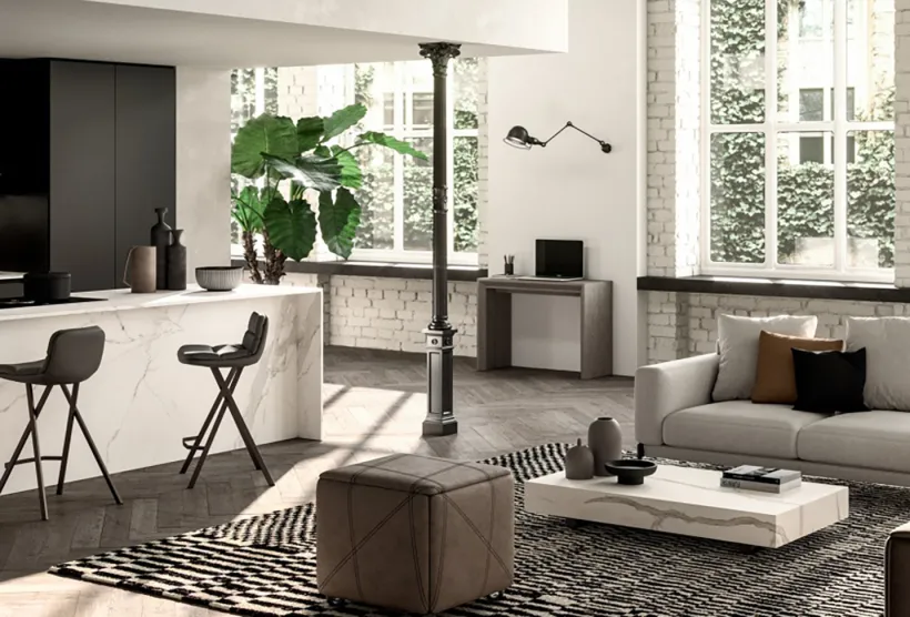 Golia Extending Dining Table by Furl Seats 1 to 12 people.