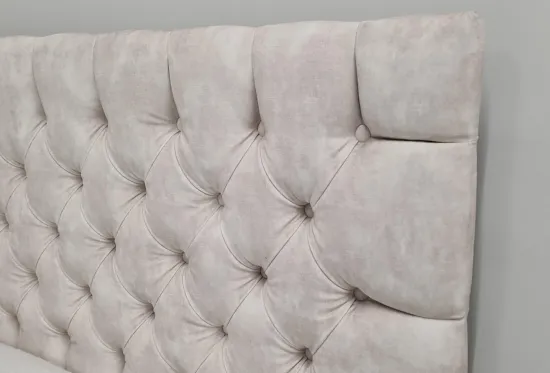 Max Double Size Ottoman Bed Velvet | Furl