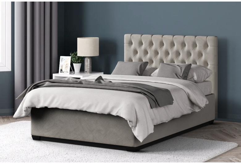 Max Double Size Ottoman Bed Velvet