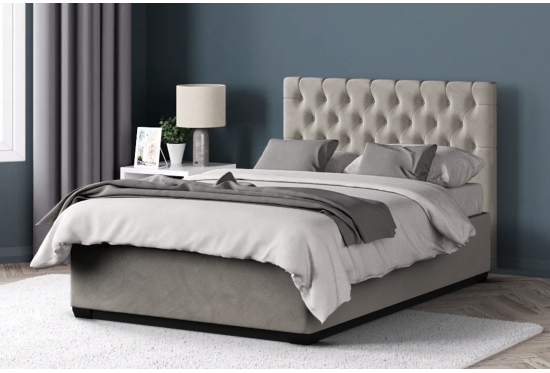 Max Double Size Ottoman Bed Velvet | Furl