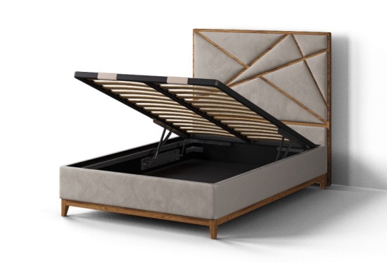 Illusion Plus King Size Storage Bed in Vellum Velvet