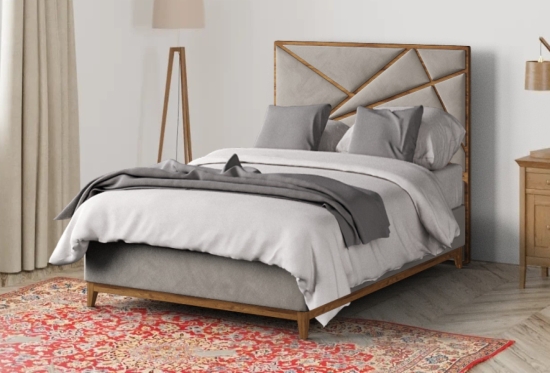 Illusion Plus King Size Storage Bed Vellum Velvet | Furl