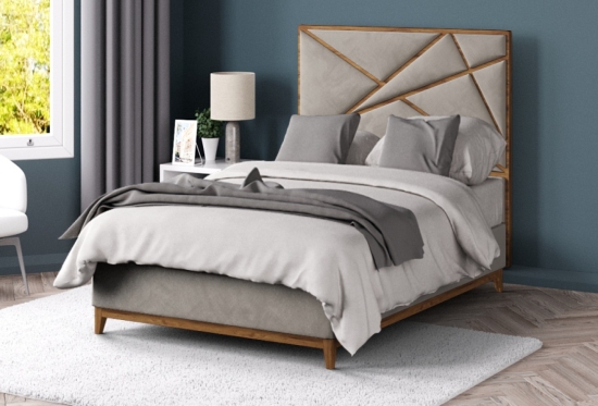 Illusion Plus King Size Storage Bed in Vellum Velvet