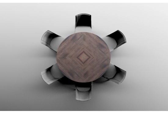 Big Round Extending Table Dark Ancient Oak Seats up to 8 | furl