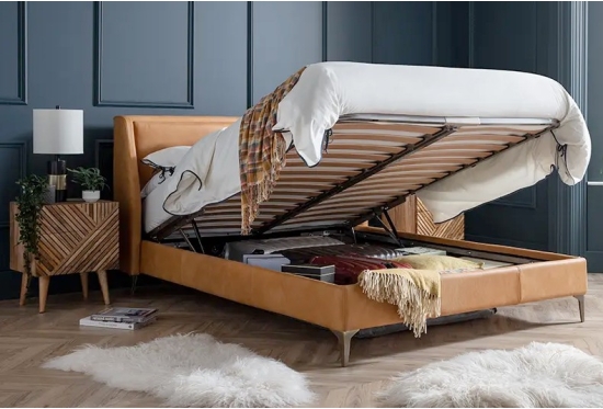 Hotel Luxury Storage Bed | Slender Legs and Huge Storage