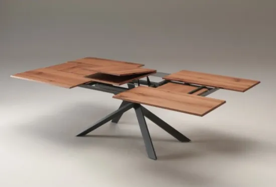 4x4 Extending Dining Table in Ancient Oak | Furl 2