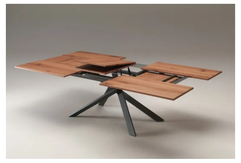 4x4 Extending Dining Table in Ancient Oak | Furl