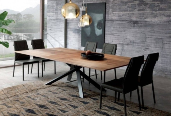 4x4 Extending Dining Table in Ancient Oak | Furl