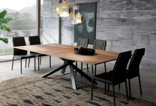 4x4 Extending Dining Table in Ancient Oak | Furl