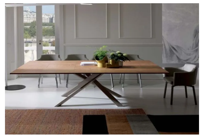 4x4 Extending Dining Table in Ancient Oak | Furl