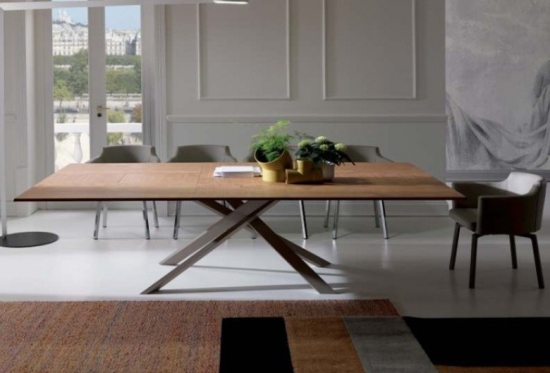 4x4 Extending Dining Table in Ancient Oak | Furl