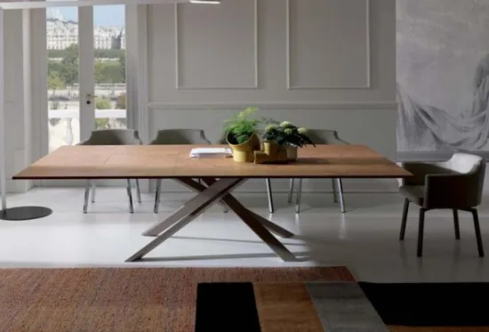 4x4 Extending Dining Table in Ancient Oak | Furl