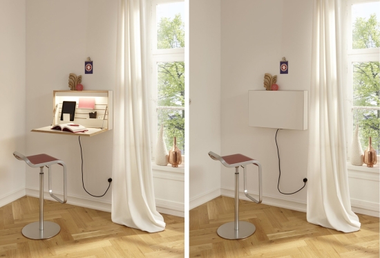 Tiny Home Office | Clever Space Saving Table | Furl