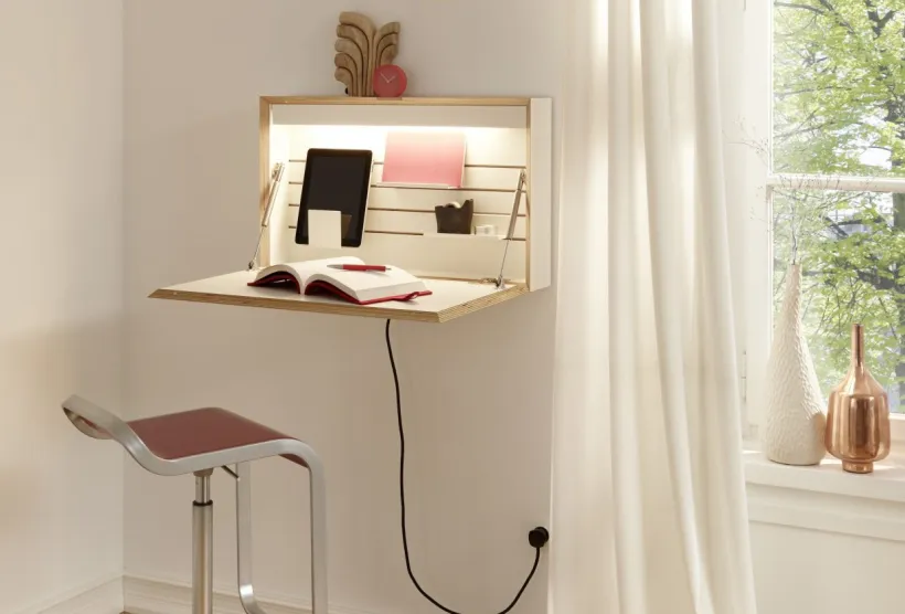 Tiny Home Office | Clever Space Saving Table | Furl Tiny Home Office | Clever Space Saving Table | Furl