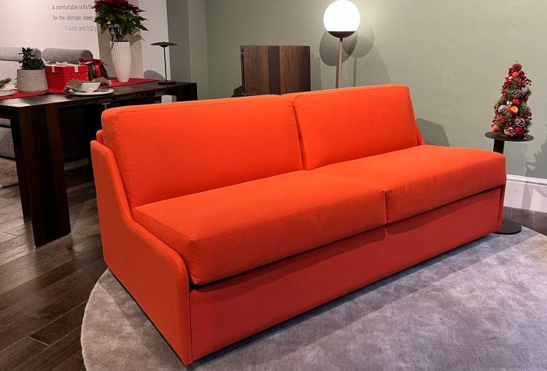 Metro 4 Seater Sofa Bed in Linwood Tomato