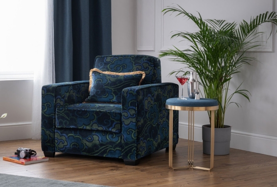 Duette Storage Armchair in Velvet Wonderland