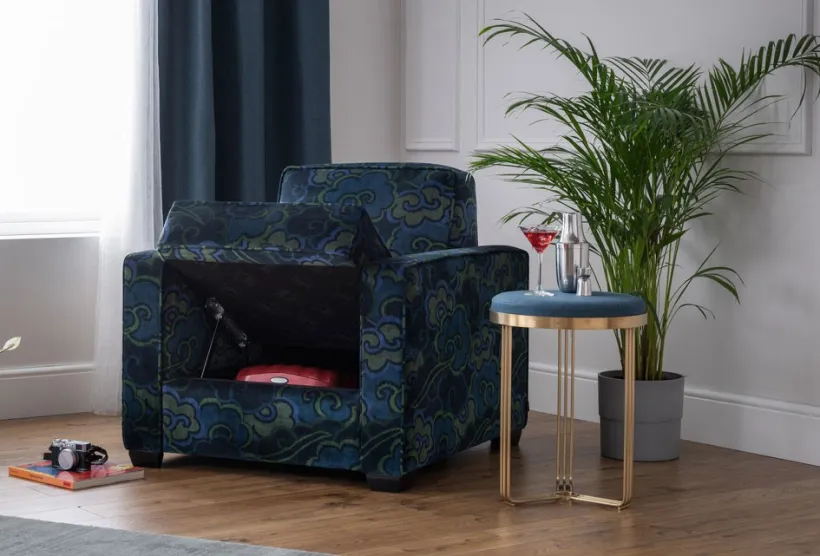 Duette Storage Armchair in Velvet Wonderland | Furl