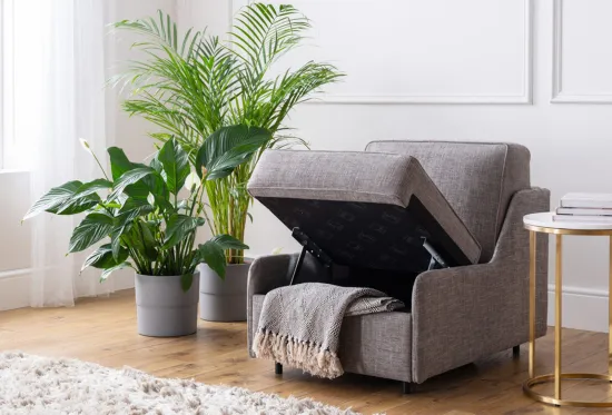 Duette Storage Armchair in Edinburgh Weave | Furl Duette Storage Armchair in Edinburgh Weave | Furl