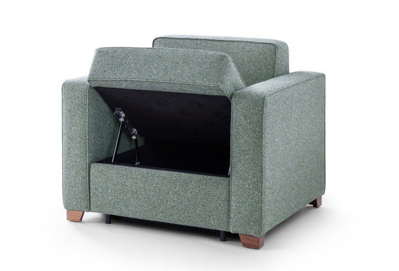 Duette Storage Armchair in Boucle Recycled Yarn