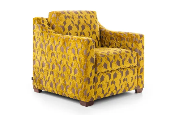 Classic Storage Armchair in Gold Designers Guild fabric | Furl Classic Storage Armchair in Gold Designers Guild fabric | Furl