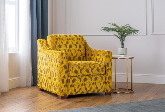 Classic Storage Armchair in Gold Designers Guild fabric | Furl