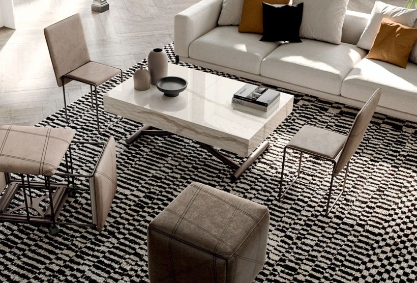 Forelli coffee sales table with storage