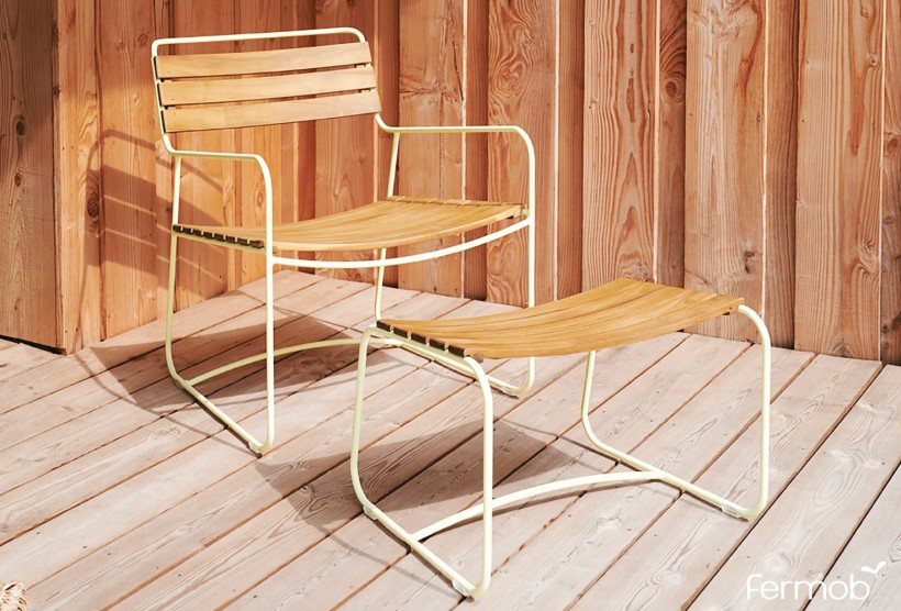 Surprising Teak Chair & Footrest