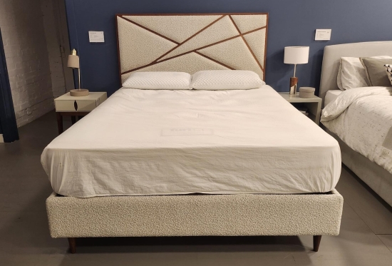 Air, King Size, Abstract Headboard, Walnut Trim | Furl
