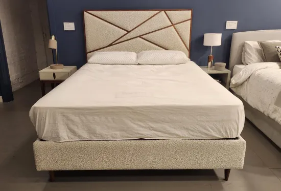 Air, King Size, Abstract Headboard, Walnut Trim | Furl