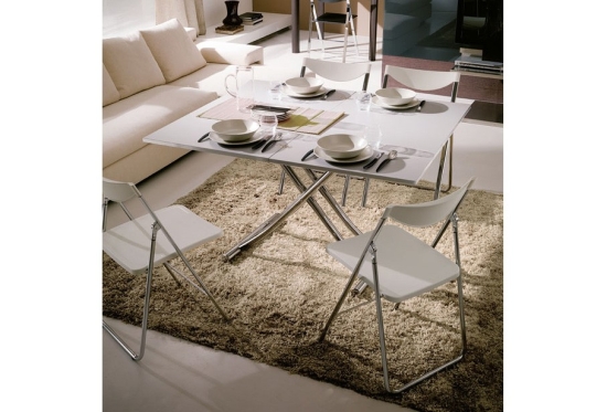 Height Adjustable Coffee Table | Table that Un-Folds to Seat 6