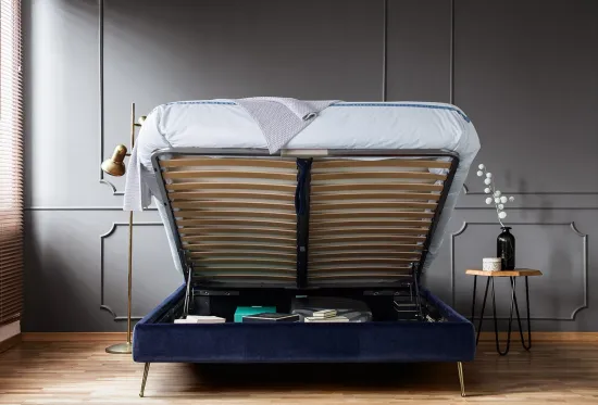 Cleopatra | Luxury Storage Bed on Metal Legs | Huge Hidden Storage Space 2