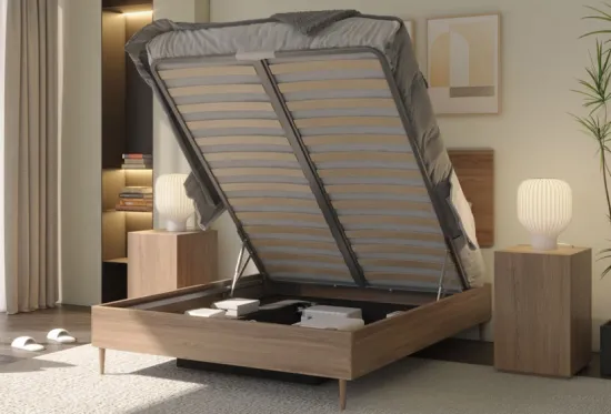 Air Wood | Wooden Storage Beds| Slim with Tall Legs 2