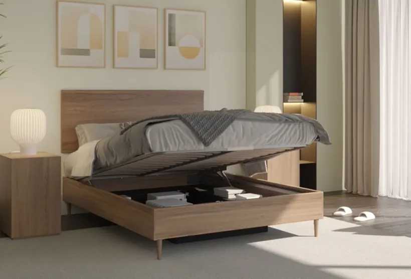 Oak Air Storage Bed | King Size | Furl Clear Your Space