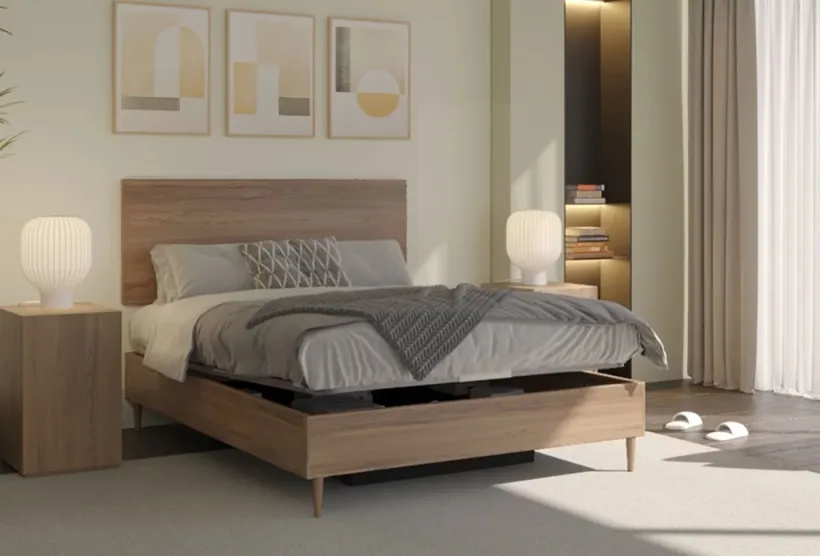 Oak Air Storage Bed | King Size | Furl Clear Your Space
