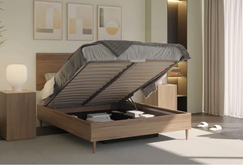 Oak Air Storage Bed | King Size | Furl Clear Your Space