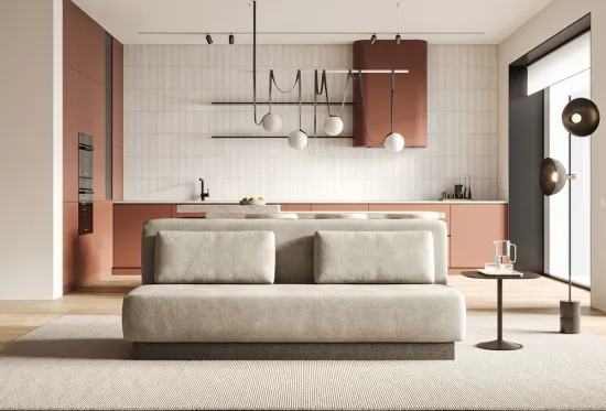 Piano Click Clack Sofa Bed EasyClean Fabrics  | Furl 2