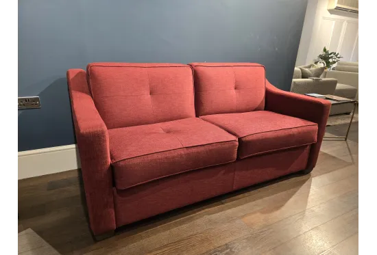 Classic 3 Seater Sofa Bed in Pomegranate Easy Clean fabric