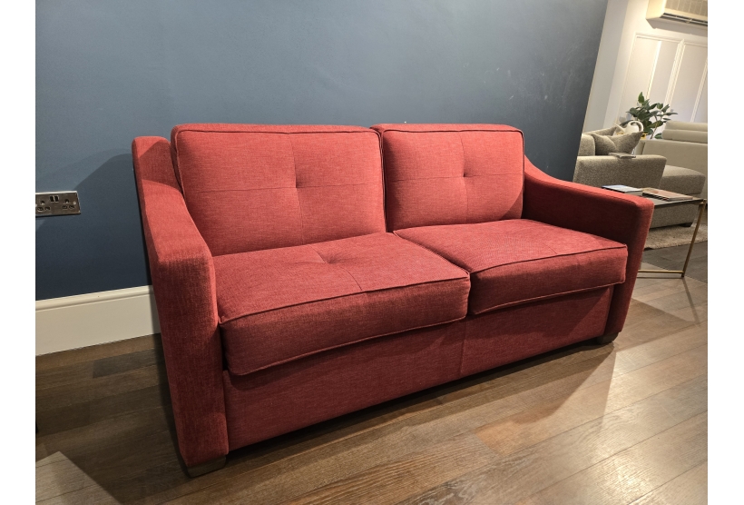 Classic 3 Seater Sofa Bed in Pomegranate Easy Clean fabric