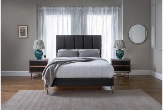 Mirage Double Storage Bed Moleskin Velvet Seafoam | Furl