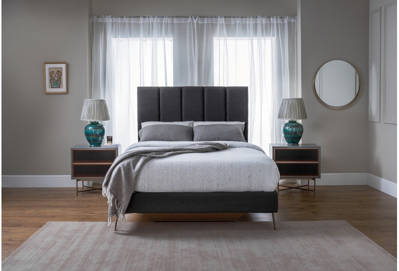 Mirage Double Storage Bed Moleskin Velvet Seafoam | Furl