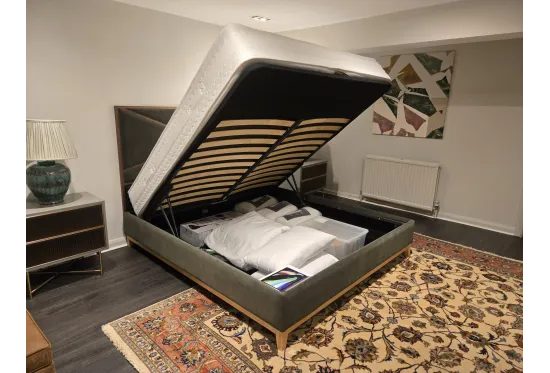 Super King Illusion Storage Bed Military Green | Furl