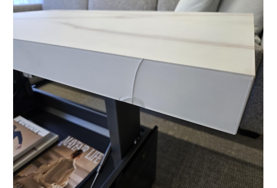 Bellagio Coffee Table in Printed Marble Glass