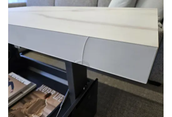 Bellagio Coffee Table in Printed Marble Glass