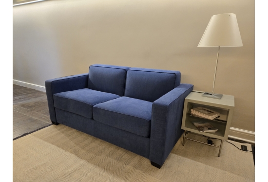 Duette Small Sofa Bed in Linara Linen Bilberry Weave