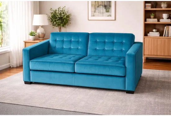 Nuvo 2.5 Seater Sofa Bed in Pacific Velvet