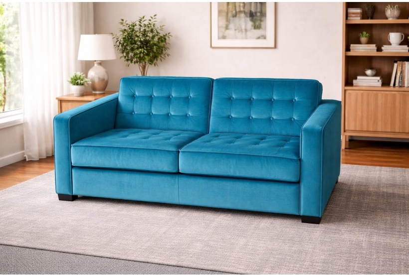 Nuvo 2.5 Seater Sofa Bed in Pacific Velvet